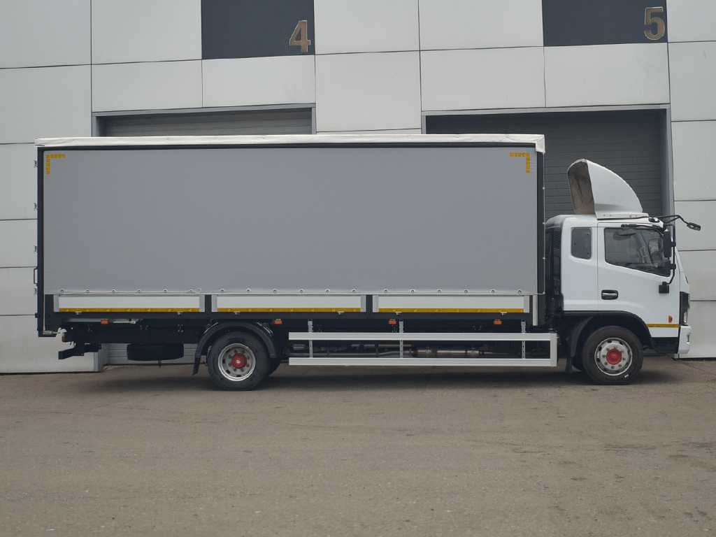 Бортовой тентованный фургон с шторой DongFeng C120L